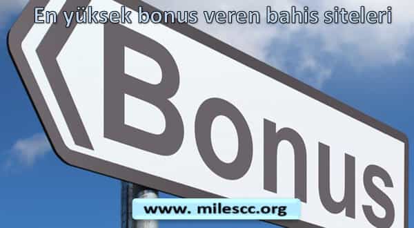 En yüksek bonus veren bahis siteleri