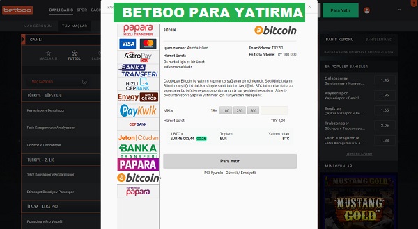 betboo para yatırma yöntemleri