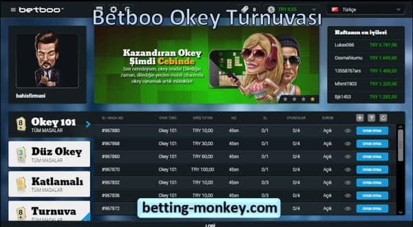 Betboo Okey Turnuvası